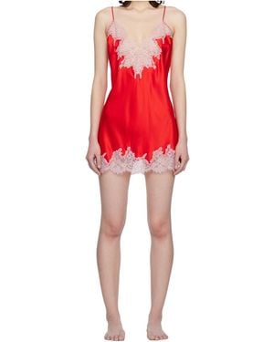 Skims Lace Pajamas - Red
