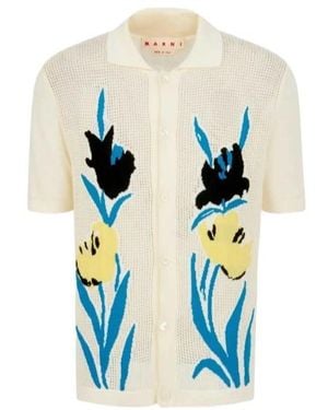 Marni Floral Intarsia Cardigan - White