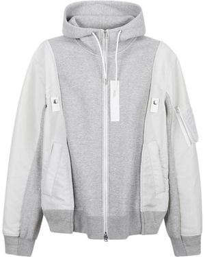 Sacai Long-Sleeve Casual Jacket - Gray
