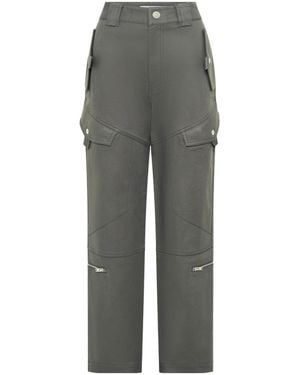 Dion Lee Tactical Straight-Leg Cargo Trousers - Grey