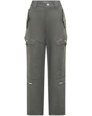 Dion Lee Tactical Straight-Leg Cargo Pants - Gray