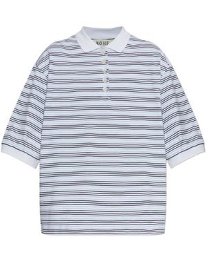 Rohe Oversized Striped Polo T-Shirt - Grey