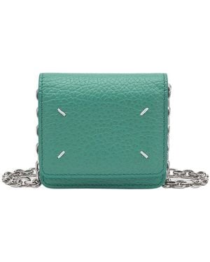 Maison Margiela Logo Shoulder Bag - Blue