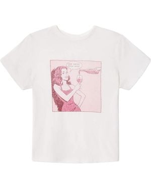 RE/DONE Vintage Print Graphic T-Shirt - Pink