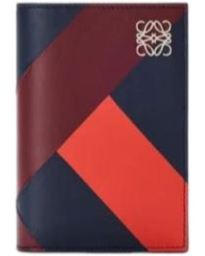 Loewe Anagram Passport Cover - Blue