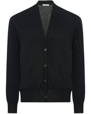 The Row Otie V-Neck Button-Up Cardigan - Black
