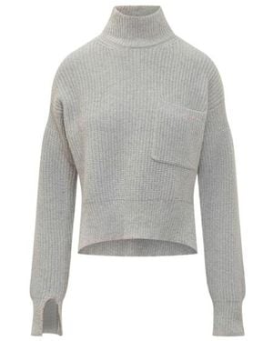 Marni High Neck Knit Jumper - Grey