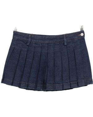 7 For All Mankind Pleated Half-Length Skirt - Blue