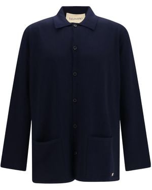 Valentino Vlogo Oversized Cardigan - Blue