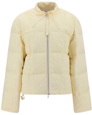 Jil Sander Logo Down Jacket - Natural