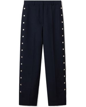 Stella McCartney Snap Button Detail Slim Fit Casual Pants - Blue