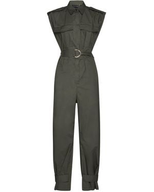 Kaos Sleeveless Belted Jumpsuit - Green