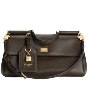 Dolce & Gabbana Medium My Sicily Top-Handle Tote Bag - Black