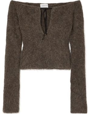 16Arlington Solaris Cut-Out Knitted Top - Green