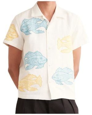 Bode Applique Short-Sleeved Shirt - White