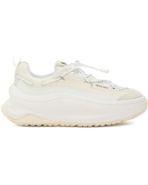 Moon Boot Chunky Sneakers With Unique Lacing System - White