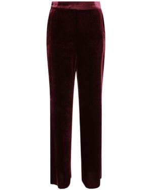 Etro Wide-Leg Velvet Palazzo Trousers - Purple