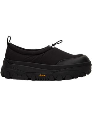 Amomento Elastic Drawstring Low-Top Casual Shoes - Black