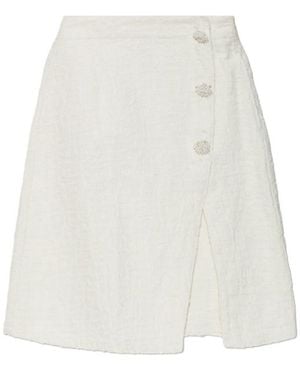 Self-Portrait Slit Skirt - White