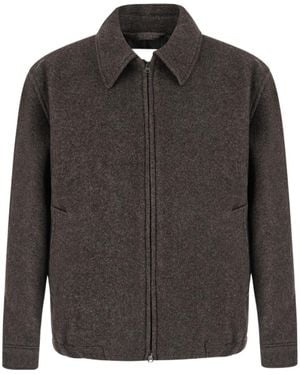 DUNST Mélange Zip-Up Jacket - Grey