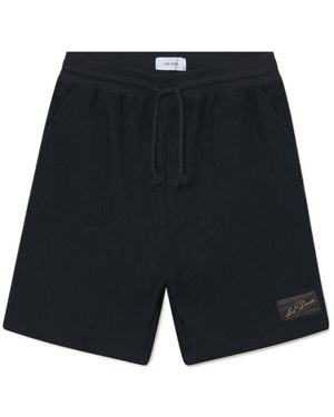 Les Deux Reverse-Weave Shorts - Black