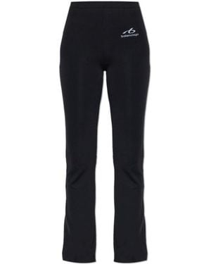 Balenciaga Elastic-Waist Casual Trousers - Black