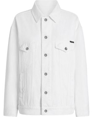 Dolce & Gabbana Loose Fit Denim Jacket - White