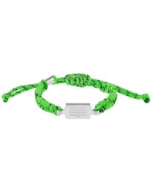 Balenciaga Bb Logo Engraved Adjustable Bracelet - Green