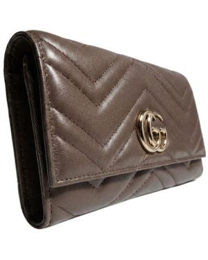 Gucci Gg Marmont Continental Wallet - Brown