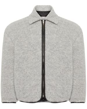 JW Anderson Jw Anderson Contrast Trim Casual Jacket - Gray
