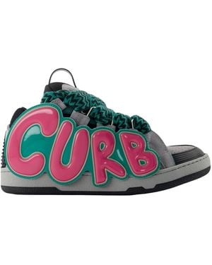 Lanvin Curb Logo Low-Top Sneakers - Green
