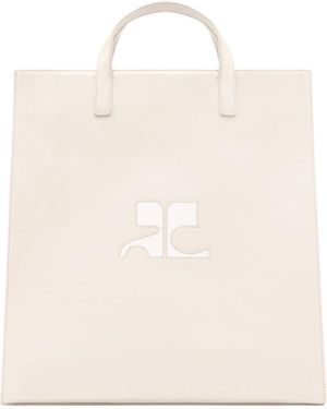 Courreges Courrèges Heritage Naplack Tote Bag - White