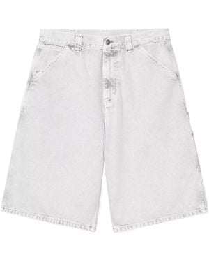 Carhartt Og Logo Patch Denim Shorts - White