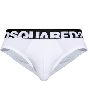 DSquared² Logo Briefs - White