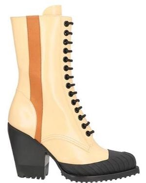 Chloé Twotone Laceup Ankle Boots - Metallic