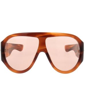 Bottega Veneta Eyewear Scudo Shield Sunglasses - Pink