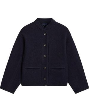 Soeur Casual Stand-Collar Jacket - Blue