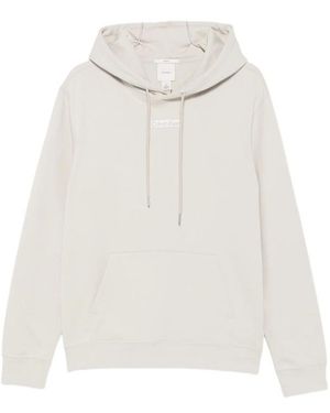 Calvin Klein Logo-Patch Drawstring Hoodie - White