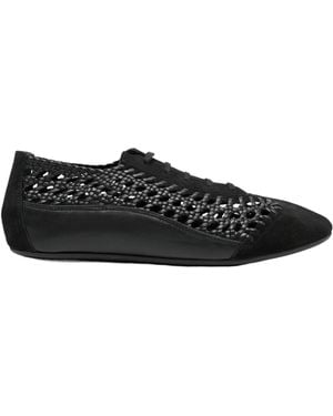 Hereu Lace-Up Low-Top Casual Shoes - Black