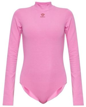 Versace Long-Sleeve Bodysuit - Pink