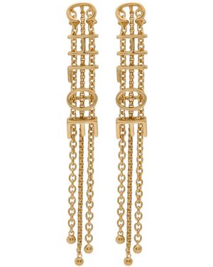 Chloé Long Fringe Earring - Metallic