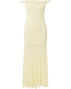 SIR. Off-Shoulder Knotted Dress - Yellow