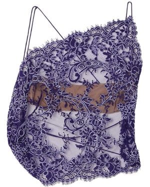 Christopher Esber Iris Floating Lace Cami - Purple