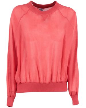 Aspesi Garment-Dyed Voile Blouse - Pink