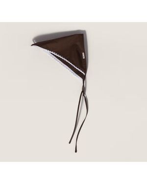 Miu Miu Lace-Trim Tie-Fastening Hair Accesory - Multicolour