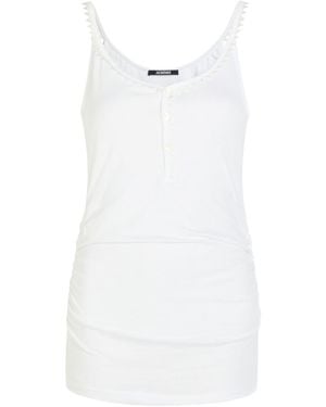 Jacquemus Debardeur Clavela Cotton Top - White