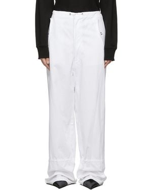 Dion Lee Logo Straight Wide-Leg Casual Trousers - Black