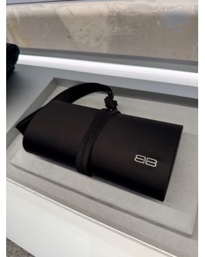 Balenciaga Logo Clutch - Gray