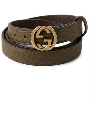 Gucci Blondie Thin Belt - Brown