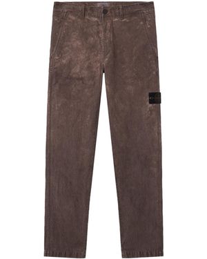 Stone Island Terra Effect Corduroy Trousers - Brown